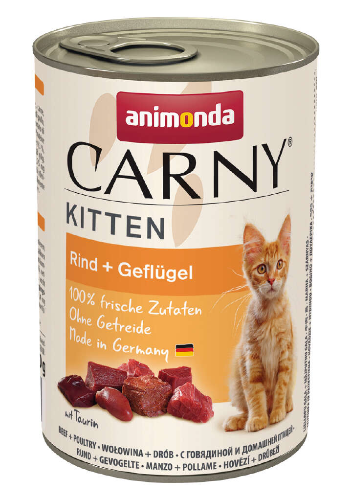 animonda Katzen-Nassfutter Carny Kitten Geflügel + Rind